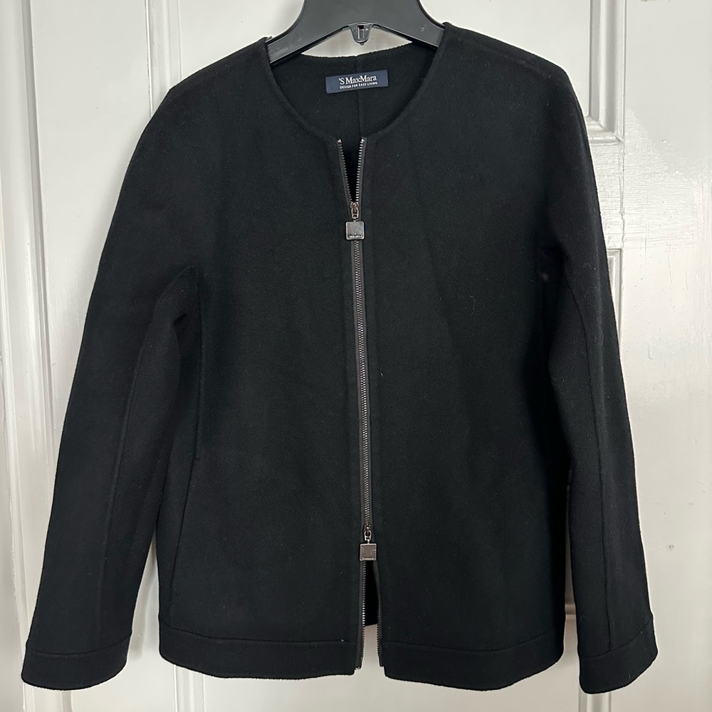 ‘S MaxMara Luxury Black Wool Jacket | Made in Italy |NEW
